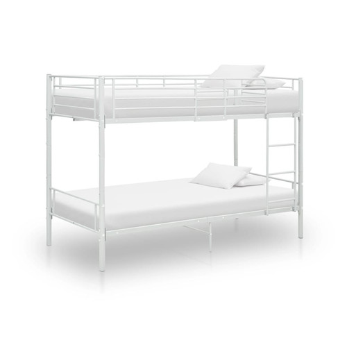 Bunk bed white metal - metal, 90x200cm