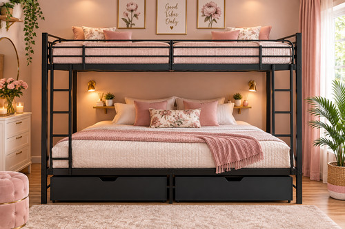 Quad bunk bed for - bed, clasy