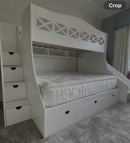 Double and single bunk bed - double,