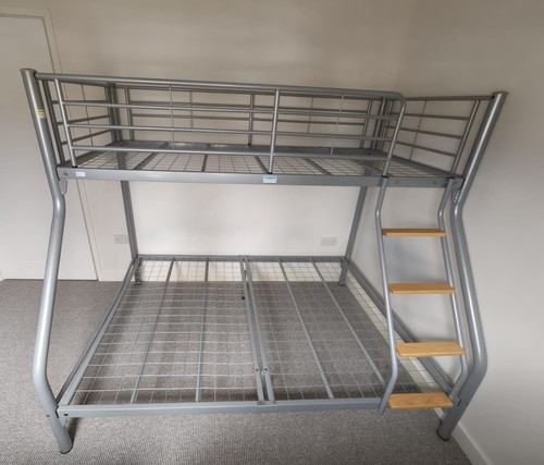 Bunk metal bed frame double - metal,