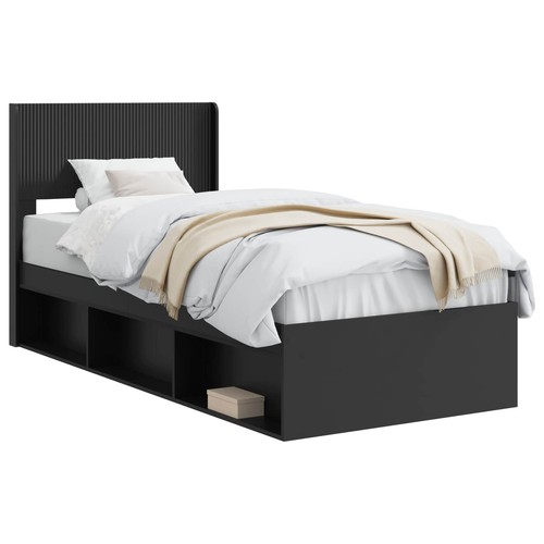 Bed frame with storage and - bed,