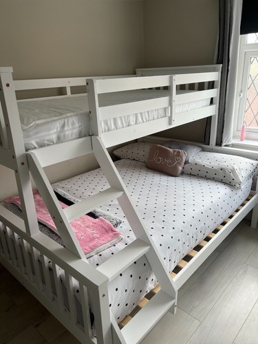 White single over double bunk - single,