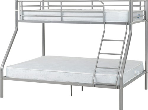 Sliver metal bunk bed - bed, double